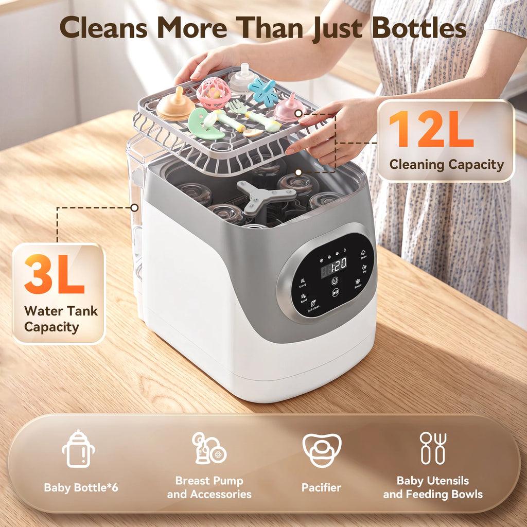 Baby Bottle Washer, Sterilizer & Dryer – Multi-Function Bottle Care Machine