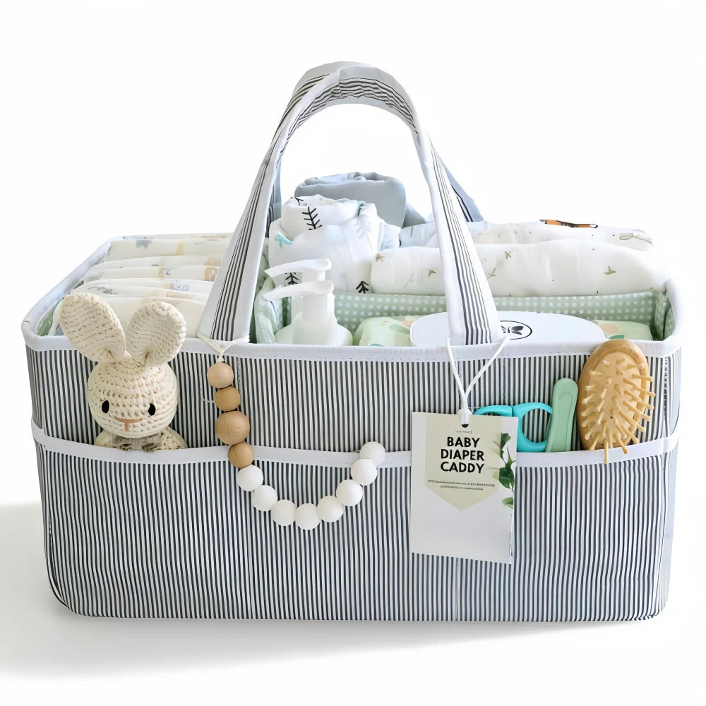 Large Capacity Diaper Organizer Bag – Lightweight Multifunctional Baby Storage Tote
