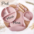 Personalized Silicone Baby Feeding Set – 5-Piece Toddler Weaning Set with Custom Name